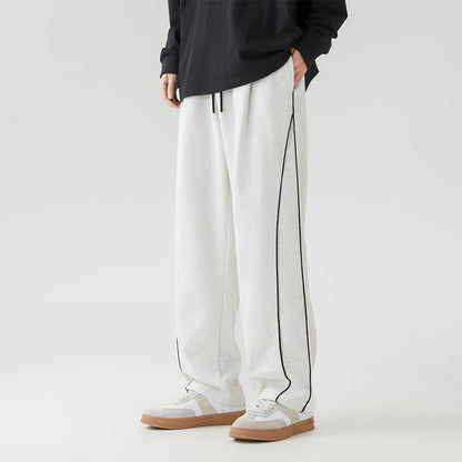 Chic and stylish casual sports pants for men with side accents