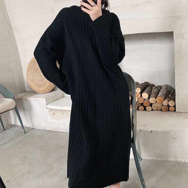 Robe en tricot pour femmes avec un élégant design côtelé et une coupe oversize Chic und Stil