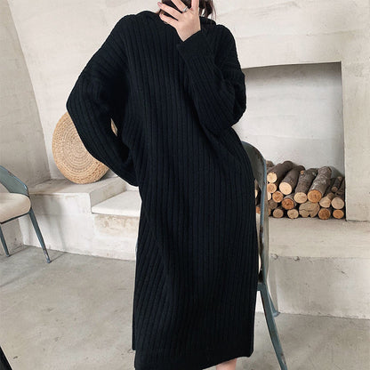 Robe en tricot pour femmes avec un élégant design côtelé et une coupe oversize Chic und Stil