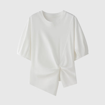 T-shirt stylé à nœud avant pour femmes Chic und Stil