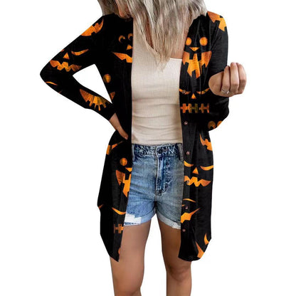 Blouse à manches longues pour femmes avec motif animal et fermeture à boutons Chic und Stil