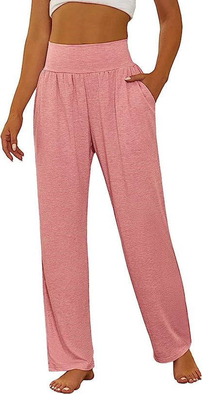 Pantalon de loisirs confortable pour femmes à taille haute avec poches latérales Chic und Stil