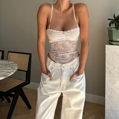 Dames Dentelle Débardeur Chic und Stil