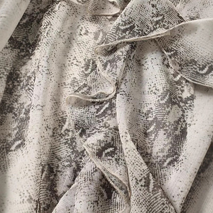 Dames chemisier en chiffon élégant avec volants et motif serpent Chic und Stil