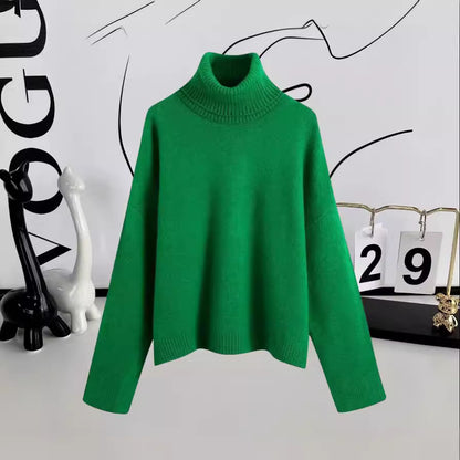 Pull en col roulé confortable pour femmes en laine de haute qualité Chic und Stil
