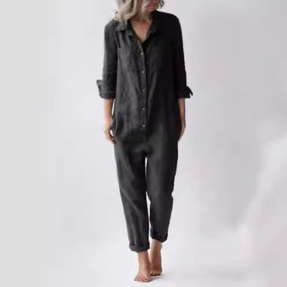 Combinaison en denim décontractée pour femmes avec des détails modernes Chic und Stil