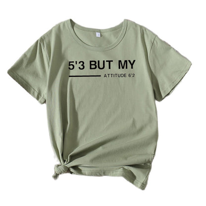 Dames Casual Attitude Graphic T-shirt Chic und Stil 1751262044