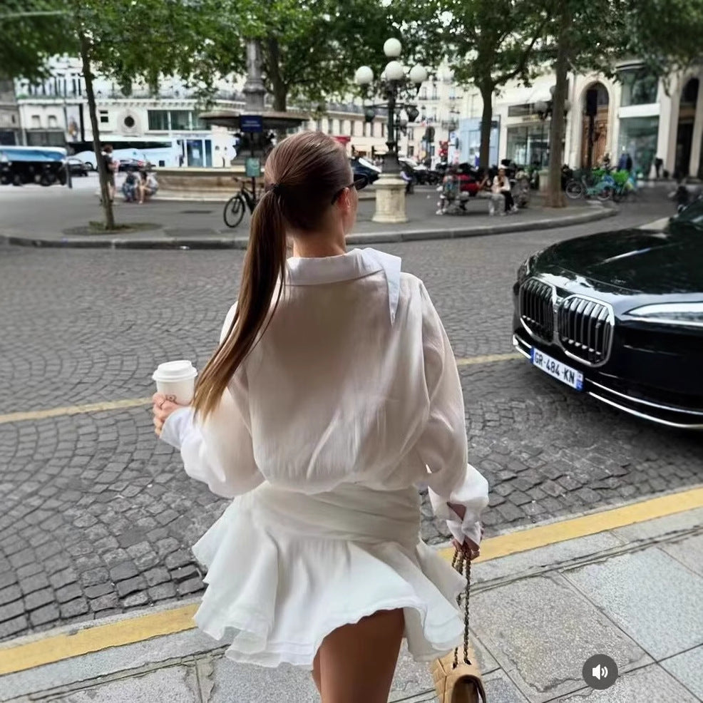 Robes blouses pour femmes avec un élégant détail de volants Chic und Stil