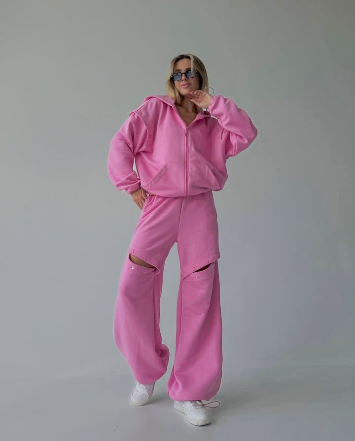 Chic and Style women's sporty hoodie set and wide lounge pants