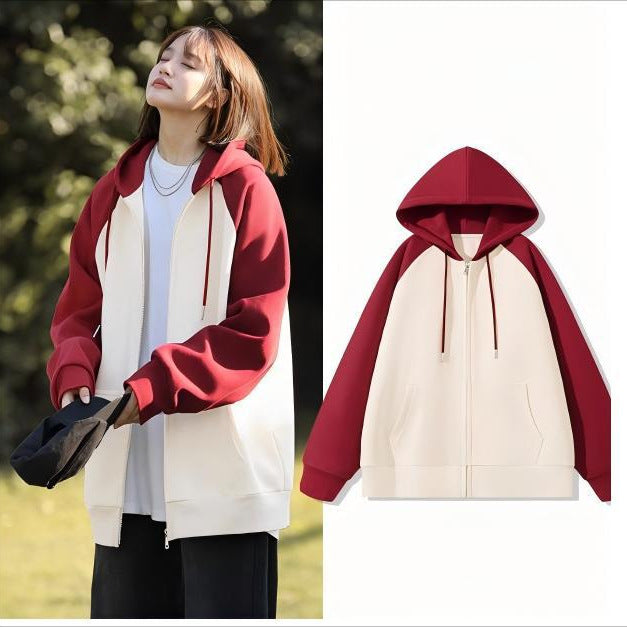 Veste à capuche pour dames avec design en blocs de couleur Chic und Stil