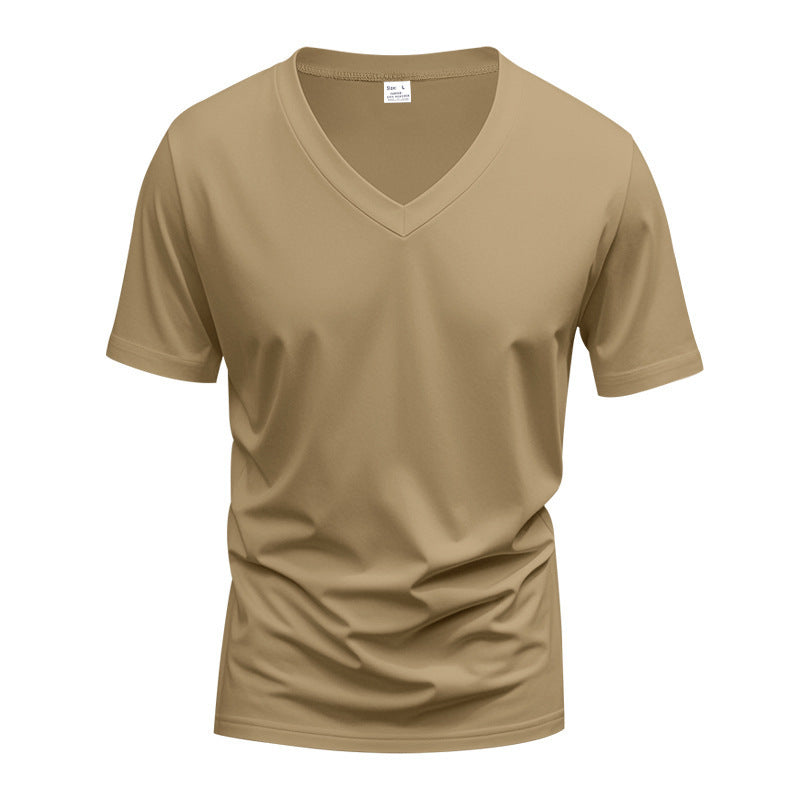 T-shirt fonctionnel pour hommes avec col V en matériau respirant Chic und Stil