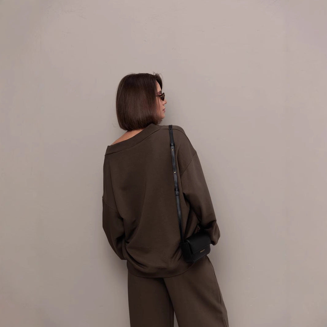 Femme Pull décontracté à col en V Chic und Stil