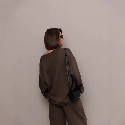 Femme Pull décontracté à col en V Chic und Stil