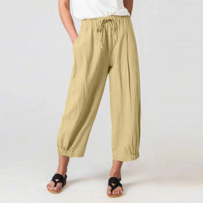 Light casual pants for women with adjustable waist Chic and Style