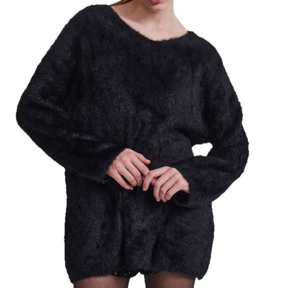 Dames Pull-over doux à col en V en matériau de haute qualité Chic und Stil