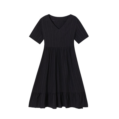 Robe midi évasée à décolleté en V pour dames Chic und Stil