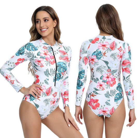 Maillot de bain de protection pour femmes avec fermeture éclair et manches longues Chic und Stil