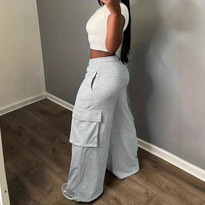 Palazzo style women's cargo pants Chic and Style