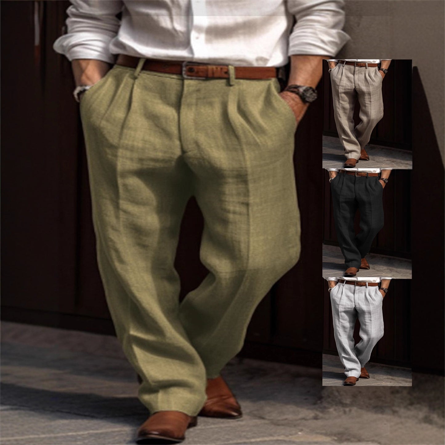 Elegant linen pants for men with a classic cut and breathable properties Chic and Style