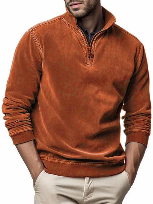 Pull sportif pour hommes avec col montant pratique Chic und Stil