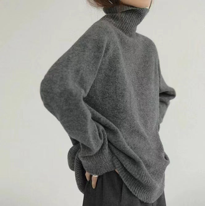 Pull à col roulé confortable pour femmes en laine de haute qualité Chic und Stil