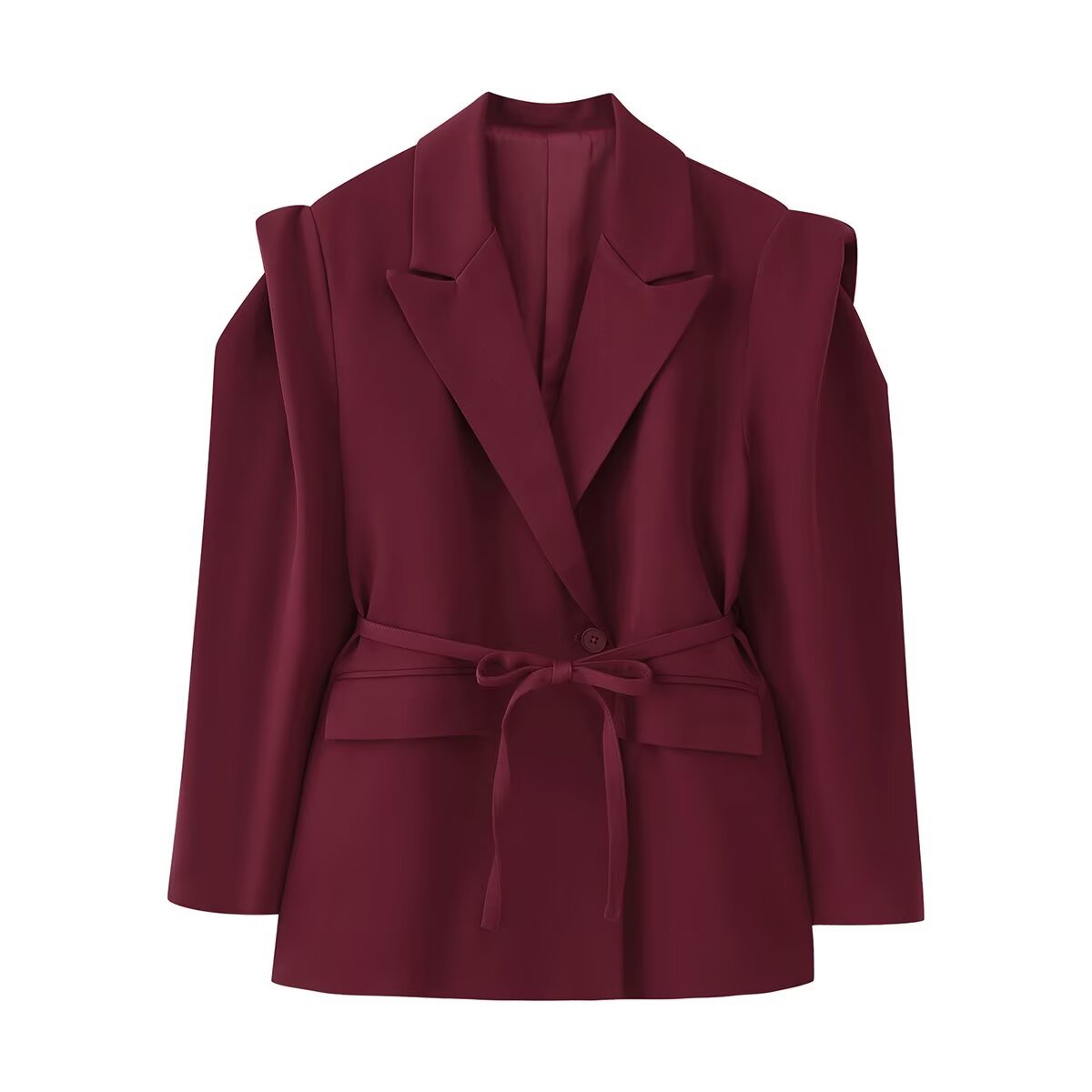Dames élégant blazer oversize avec détail ceinture Chic und Stil