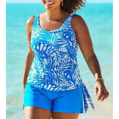 Chic und Stil women's tropical print tankini set and shorts