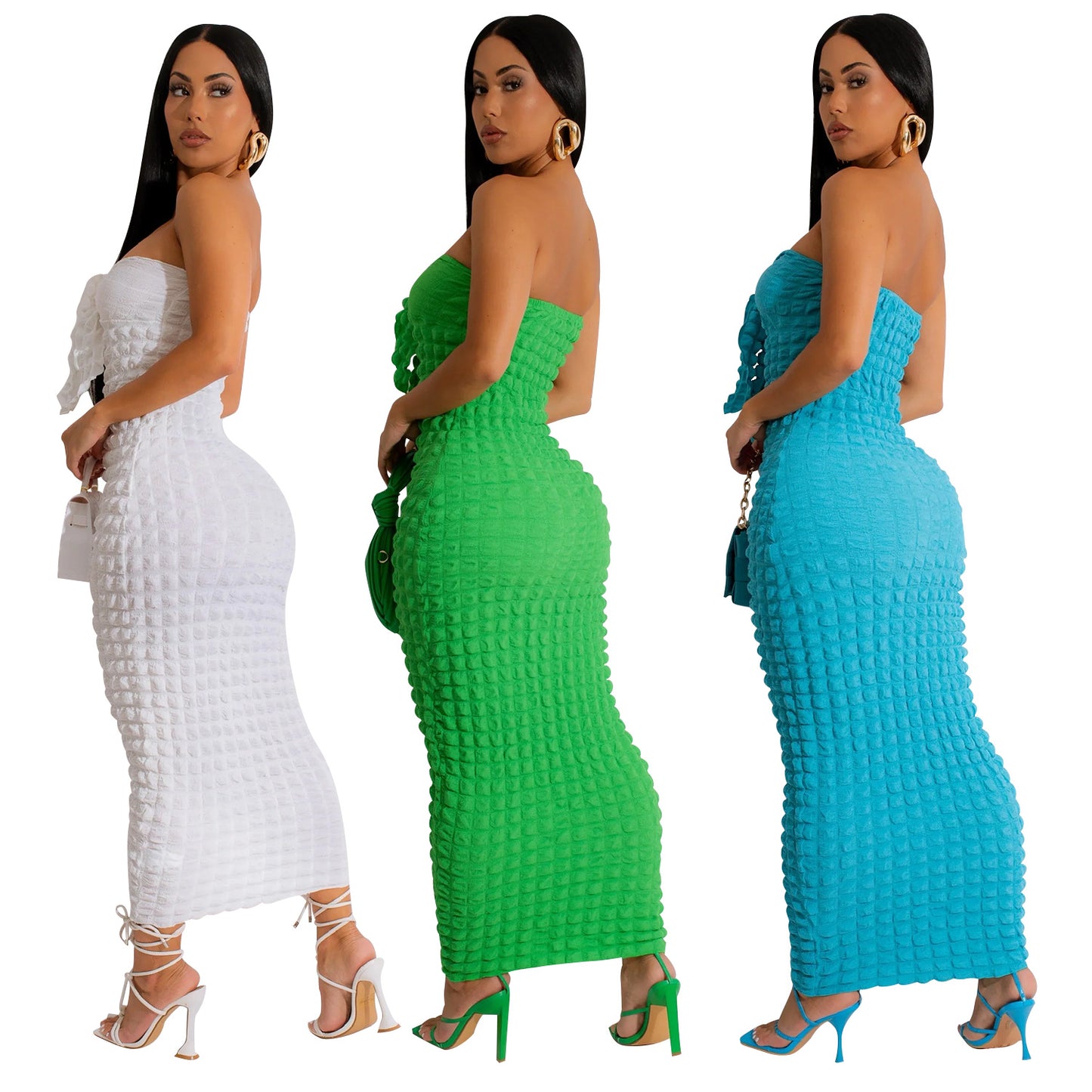 Robe maxi sans bretelles ajustée Chic und Stil