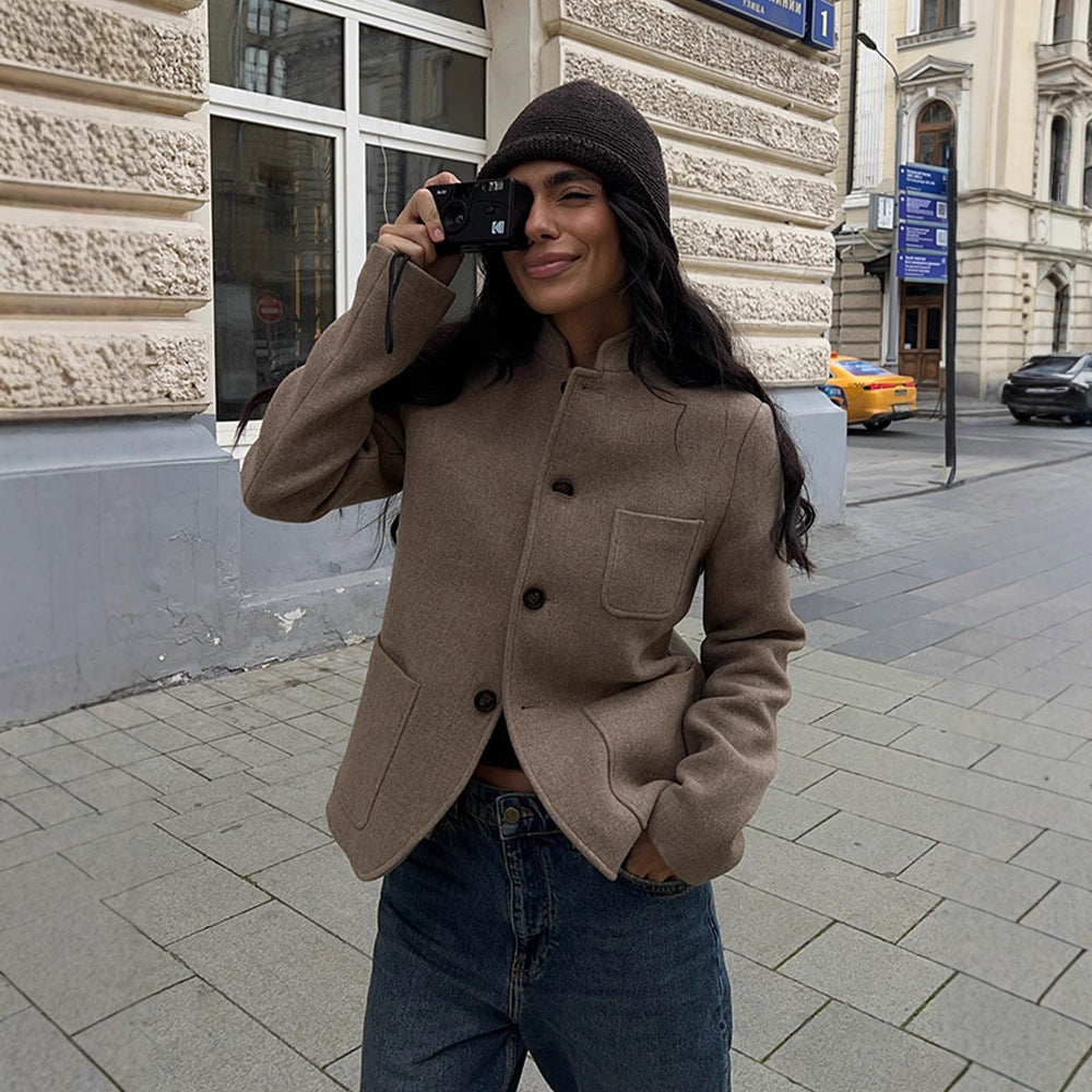 Dames Designer Laine Veste Chic und Stil