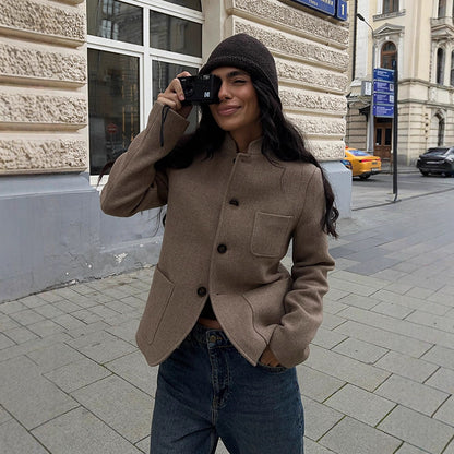 Dames Designer Laine Veste Chic und Stil