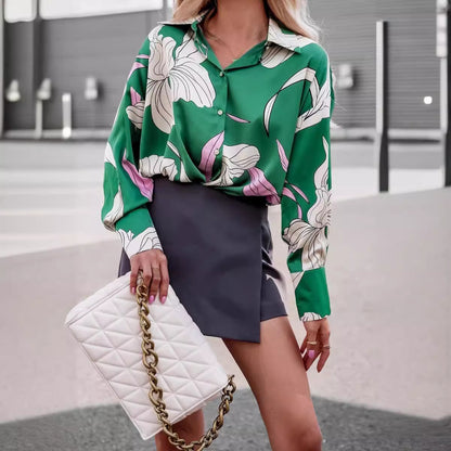 Plus Size Women's Blouse with Floral Pattern Chic and Style