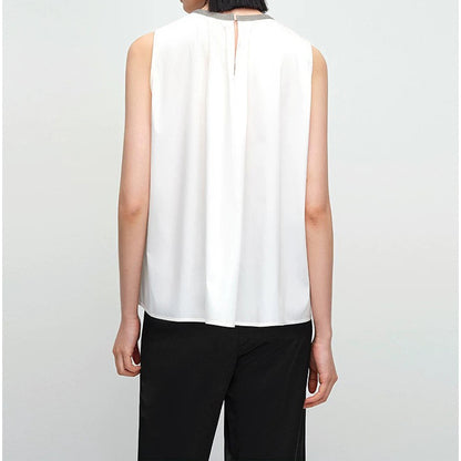 Blouse sans manches plissée pour femmes Chic und Stil