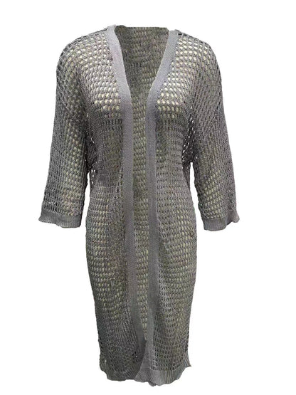 Dames Blouse en crochet aérien avec design ouvert et manches larges Chic und Stil