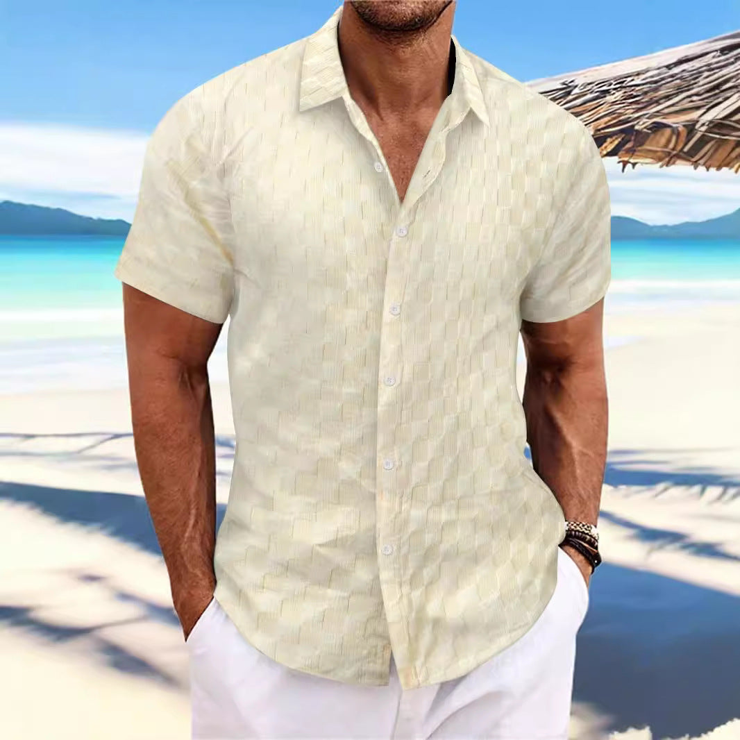 Chemise de loisirs à manches courtes structurée pour hommes Chic und Stil