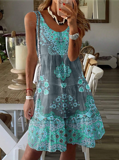 Robe d'été pour femme avec imprimé floral et coupe fluide Chic und Stil