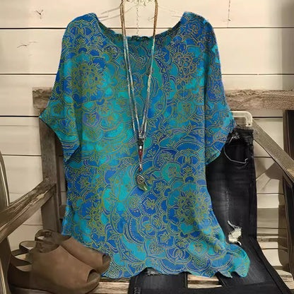 Dames Blouse d'été légère avec design floral Chic und Stil