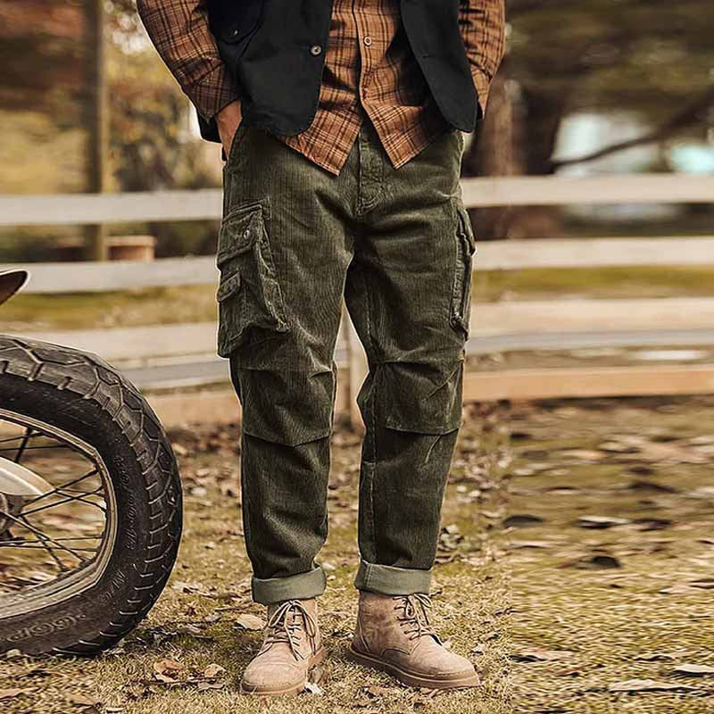 Casual corduroy cargo pants for men Comfortable Chic and Style