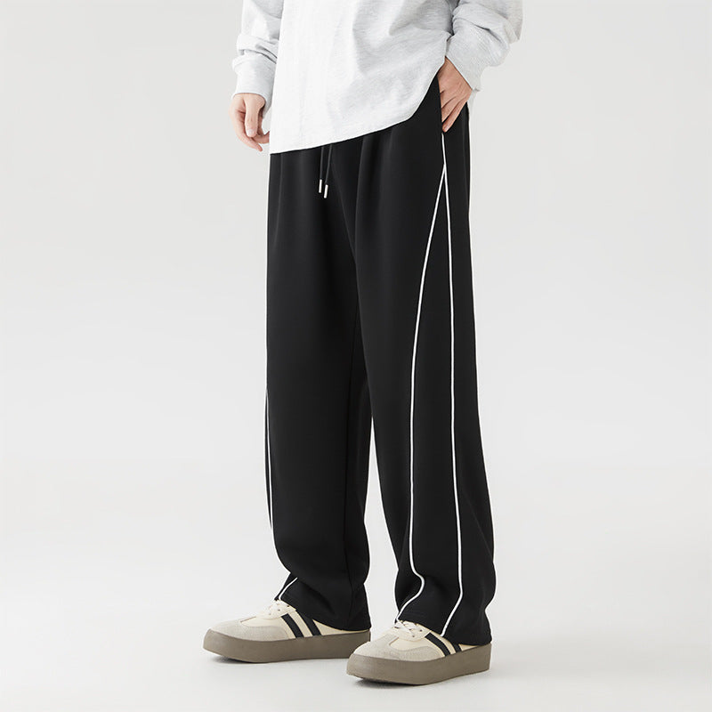 Chic and stylish casual sports pants for men with side accents