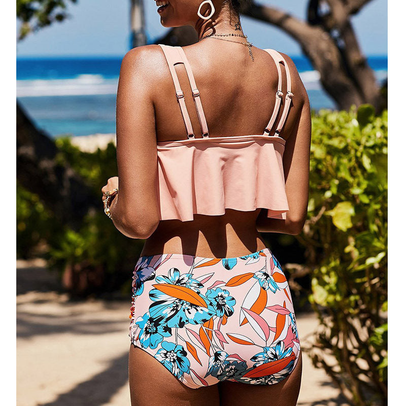 Chic and Style layered floral pattern swimsuits set for women