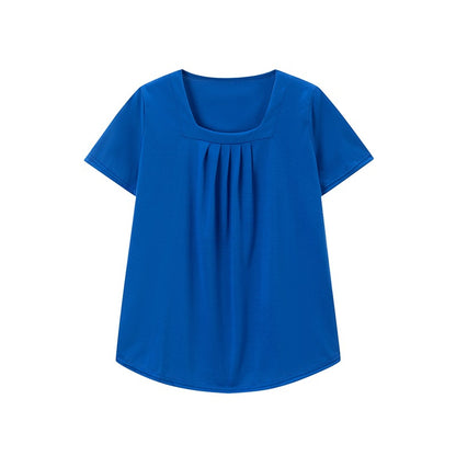 Tunique à encolure carrée plissée pour femmes Chic und Stil