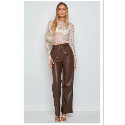 Ladies Elegant Pants in Faux Leather Chic and Style