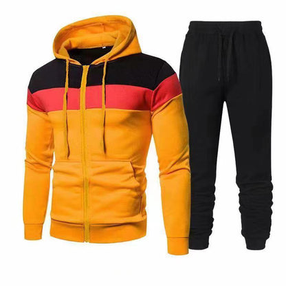 Costume de sport pour hommes avec haut à capuche fonctionnel et pantalons de jogging confortables Chic und Stil
