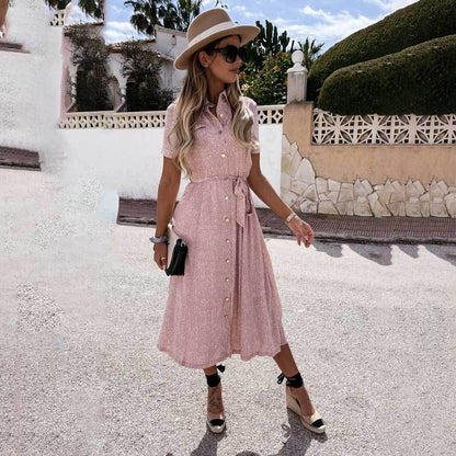 Robe midi utilitaire à boutons pour femmes Chic und Stil