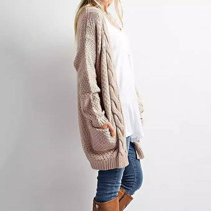 Dames Cardigan en tricot léger avec poches ouvertes et coupe décontractée Chic und Stil