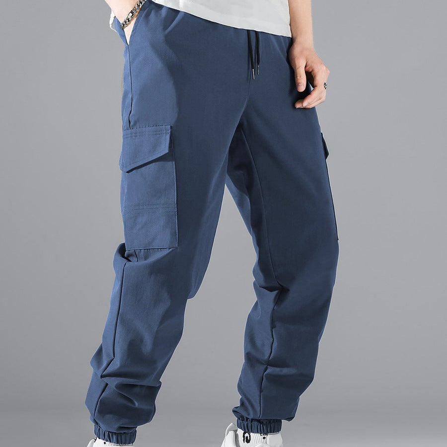 Men's cargo training pants with convenient side pockets and elastic waistband Chic and Style