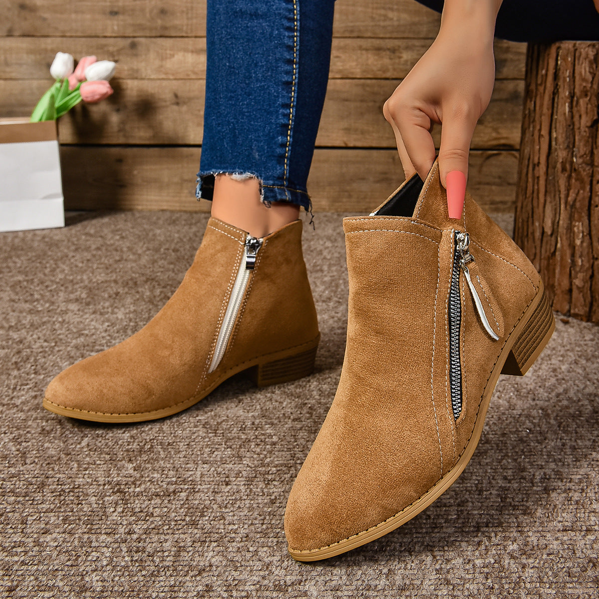 Dames Bottines élégantes avec fermeture éclair à la mode Chic und Stil