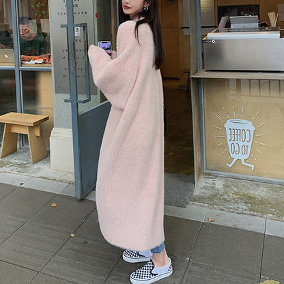 Dames Cardigan luxueux, long en laine très douce avec des manches larges Chic und Stil