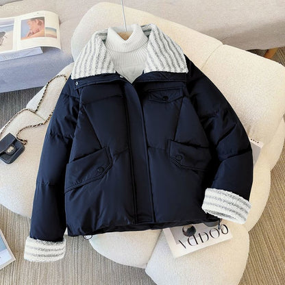 Veste d'hiver tendance pour femmes avec un col conçu avec soin Chic & Stil