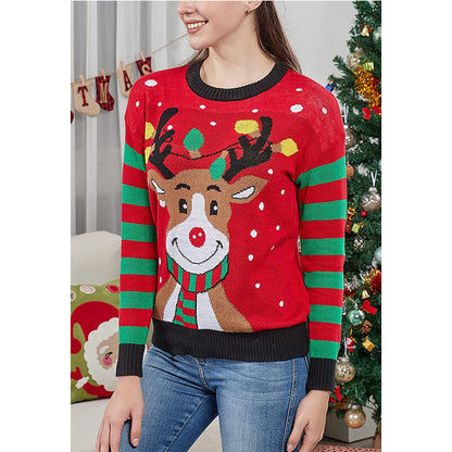 Pull de Noël pour femmes avec motif de renne festif et coupe confortable Chic und Stil