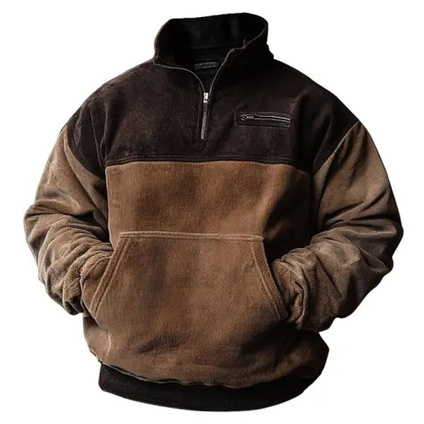Pull rembourré pour hommes avec col de haute qualité et poche pratique Chic und Stil